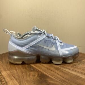 Nike Air Vapormax 2019 Indigo Fog Womens Blue Silver Size 8.5 Shoes AJ2617-001